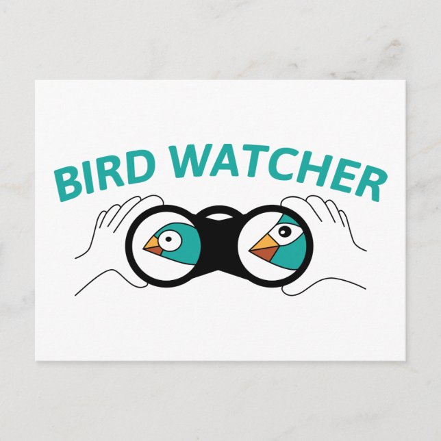 Carte Postale Observateur d'oiseaux (Devant)