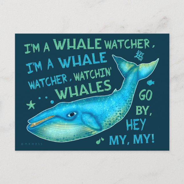 Carte Postale Observation des baleines Vacances en famille Crois (Devant)
