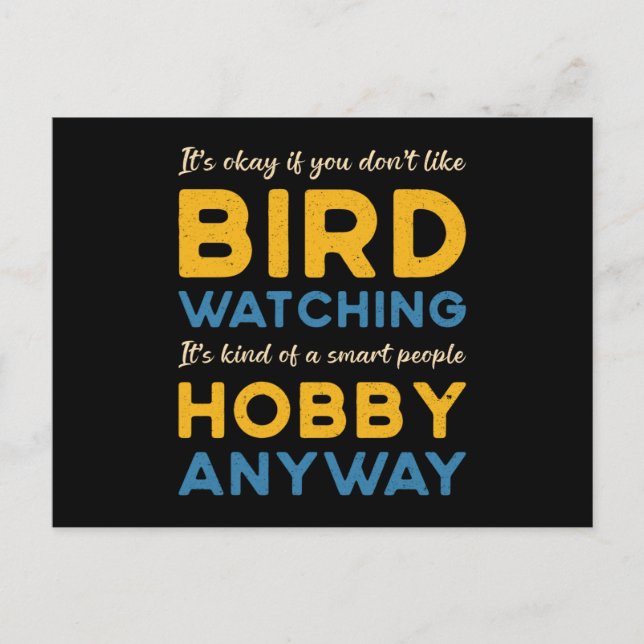 Carte Postale Observation d'oiseaux Observation d'oiseaux Hobby  (Devant)