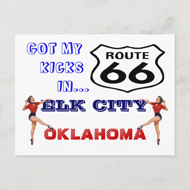 Carte Postale Obtenez Vos Kicks Sur La Route 66 -  (Devant)