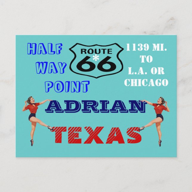 Carte Postale Obtenez Vos Kicks Sur La Route 66 -  (Devant)
