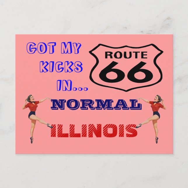 Carte Postale Obtenez Vos Kicks Sur La Route 66 -  (Devant)