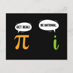 Carte Postale Obtenir Réel Être Rationnel Funky Math Pi Geek Jou
