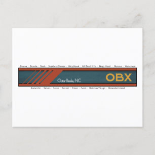Carte Postale OBX Outer Banks Towns drk txt