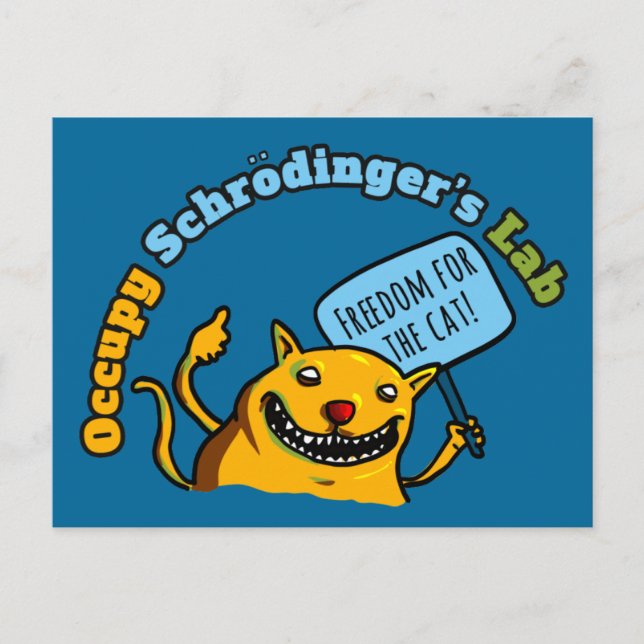 Carte Postale Occupy Schrodinger's Lab (Devant)