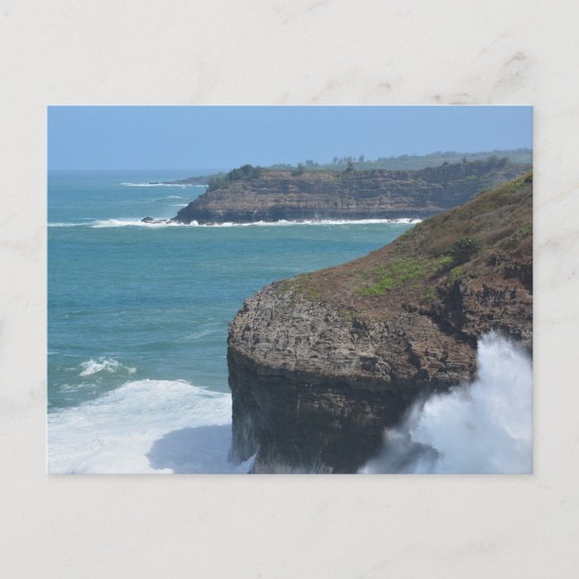 Carte Postale Océan à Kilauea (Devant)