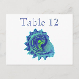Carte Postale Ocean Blue Spiral Sea Shell Réception Numéro de ta