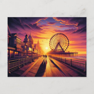 Carte Postale Ocean City, Maryland Heure d'or