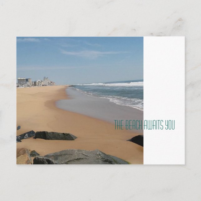 Carte Postale Ocean City Maryland, Plage (Devant)