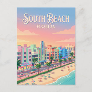 Carte Postale Ocean Drive États-Unis