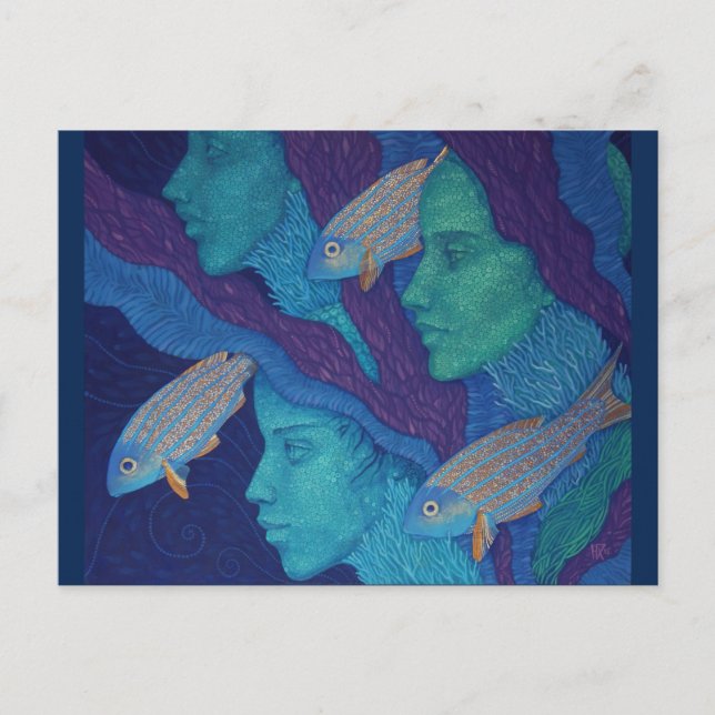 Carte Postale Ocean Nomads, Imaginaire marin Mermaids & Poissons (Devant)
