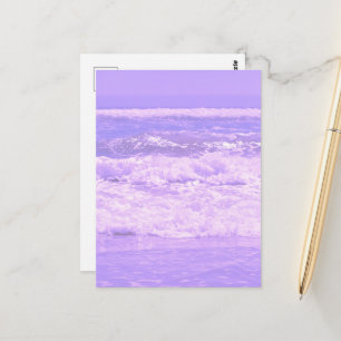 Carte Postale Ocean Sea Beach Purple Waves Water