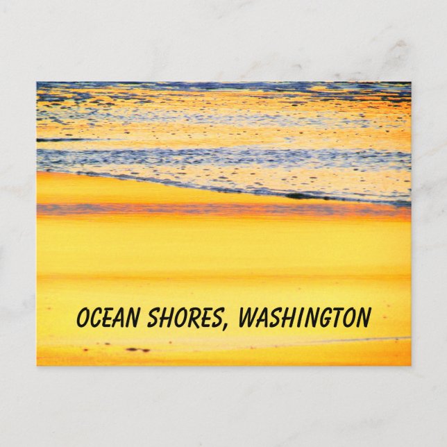 Carte Postale Ocean Shores, WA, Beach Sunset Photo (Devant)