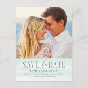 Carte Postale Ocean Vibes Beach Wedding Enregistrer La Date Cart