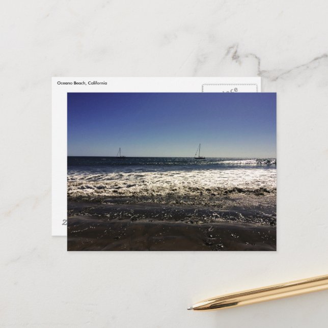 Carte postale Oceano Beach (Devant/Arrière en situation)