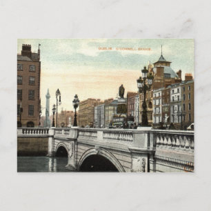 Carte Postale O'Connell Bridge, Dublin, Irlande 1915 Vintage