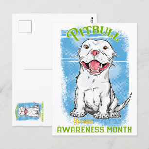Carte Postale Octobre, Mois de la sensibilisation à Pitbull Épic