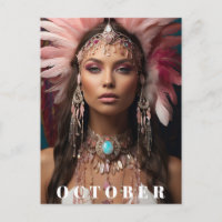 *~ OCTOBRE Tête de femme déesse OPAL AP53