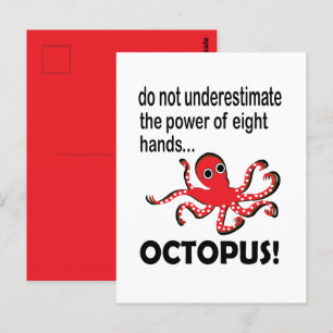 Carte Postale Octopus Ocean Animal drôle