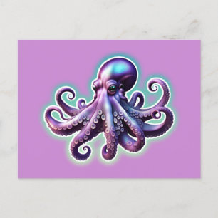 Carte Postale Octopus pourpre