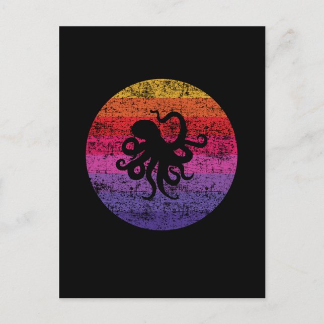 Carte Postale Octopus rétro (Devant)