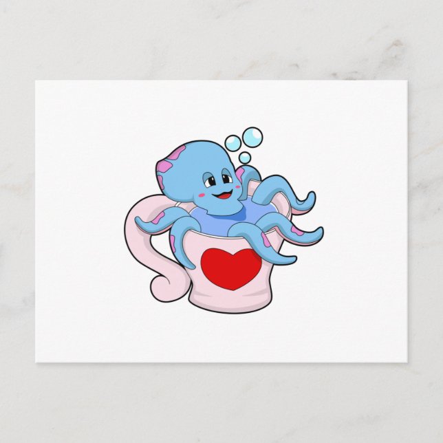 Carte Postale Octopus with Heart Cup.PNG (Devant)