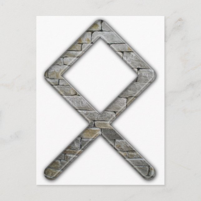 Carte Postale Odal Rune Elder Futhark (Devant)