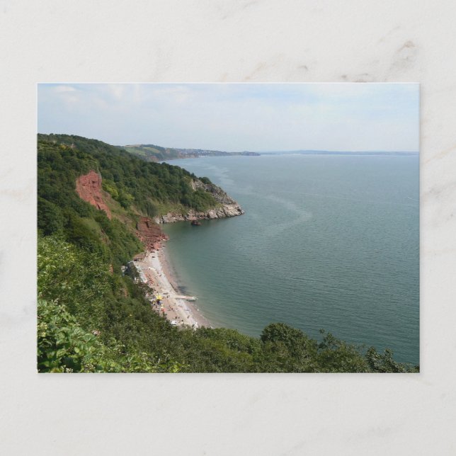 Carte Postale Oddicombe Bay, Torquay, Angleterre (Devant)
