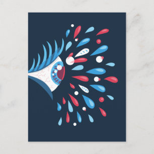 Carte Postale Odéité étrange de l'oeil psychédélique