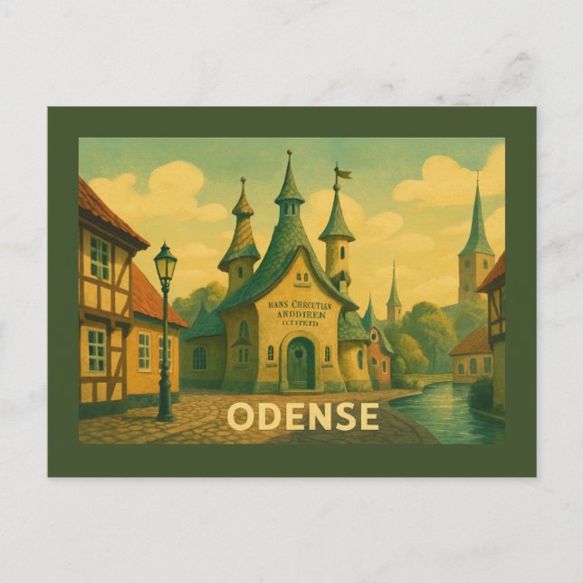 Carte Postale Odense Denmark Literary (Devant)