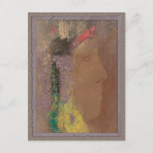 Carte Postale Odilon Redon Femme avec fleurs CC0085