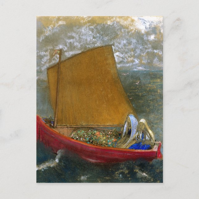 Carte Postale Odilon Redon La Voile Jaune (Devant)