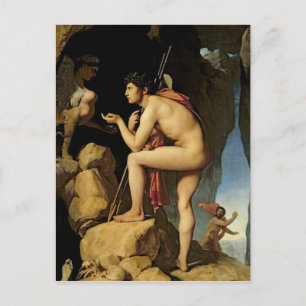 Carte Postale Oedipus and the Sphinx, 1808