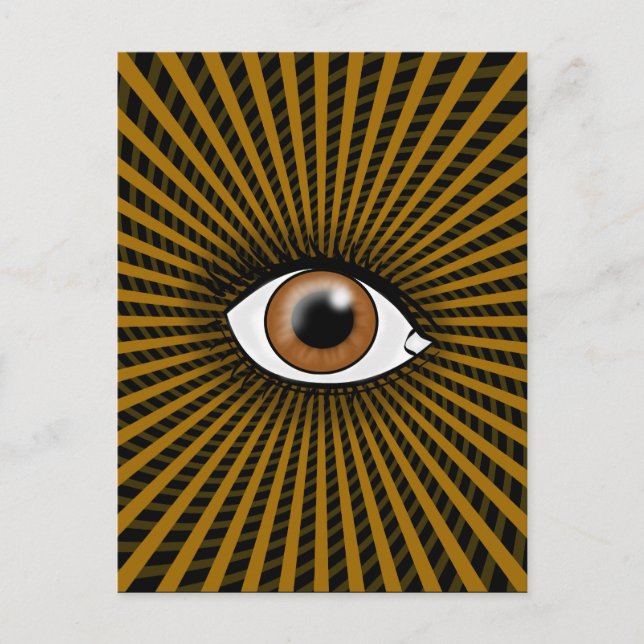 Carte Postale Oeil Brown hypnotique (Devant)