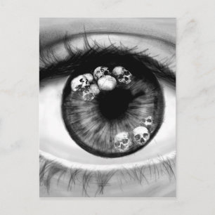 Carte Postale Oeil crâne