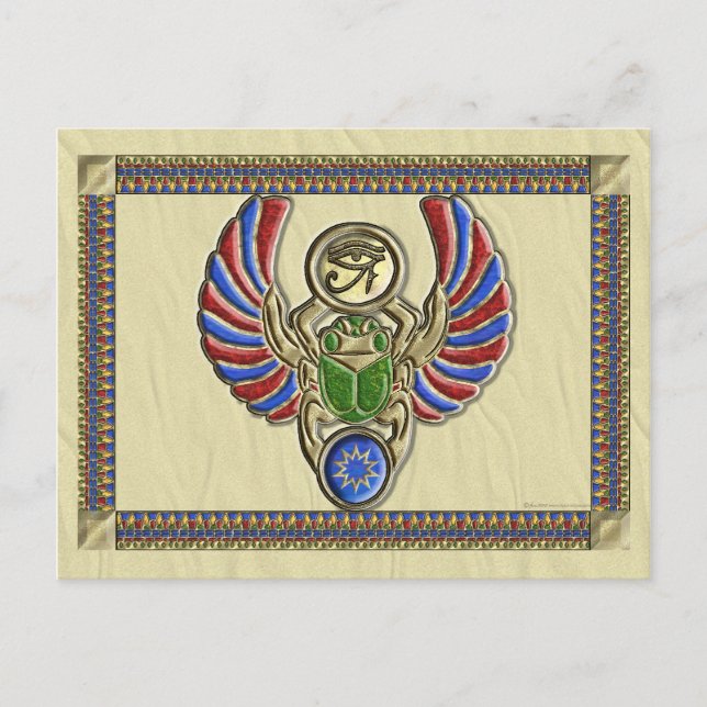 Carte Postale Oeil de Horus Scarab (Devant)