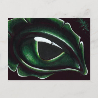 Carte Postale Oeil Du Bébé Dragon Vert