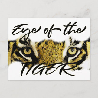 Carte Postale Oeil du tigre, motivationnel, inspirant