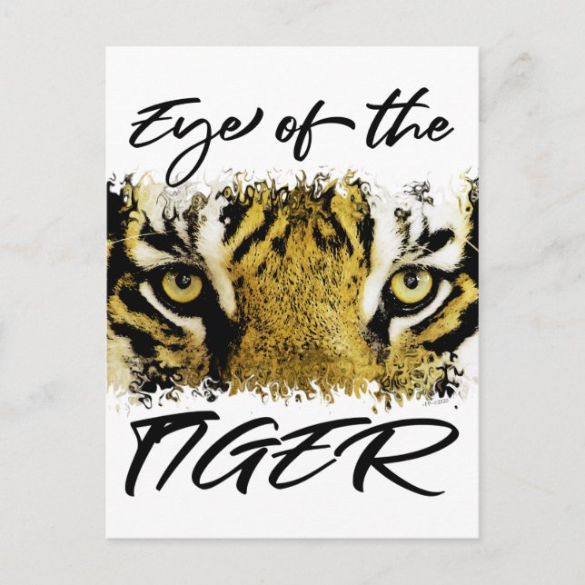 Carte Postale Oeil du tigre, motivationnel, inspirant (Devant)