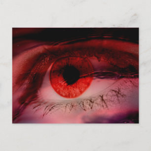Carte Postale OEil rouge flottant