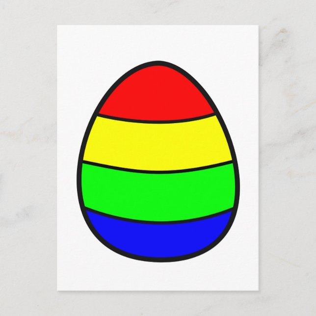 Carte Postale Oeuf coloré (Devant)