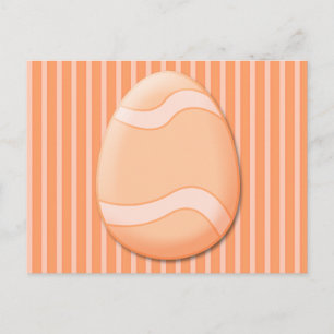 Carte postale Oeuf de Pâques (orange)