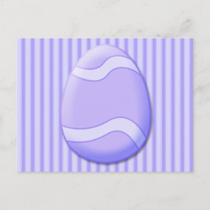 Carte postale Oeuf de Pâques (violet)