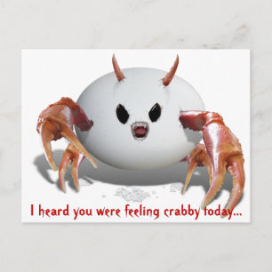 Carte Postale Oeuf Grincheux