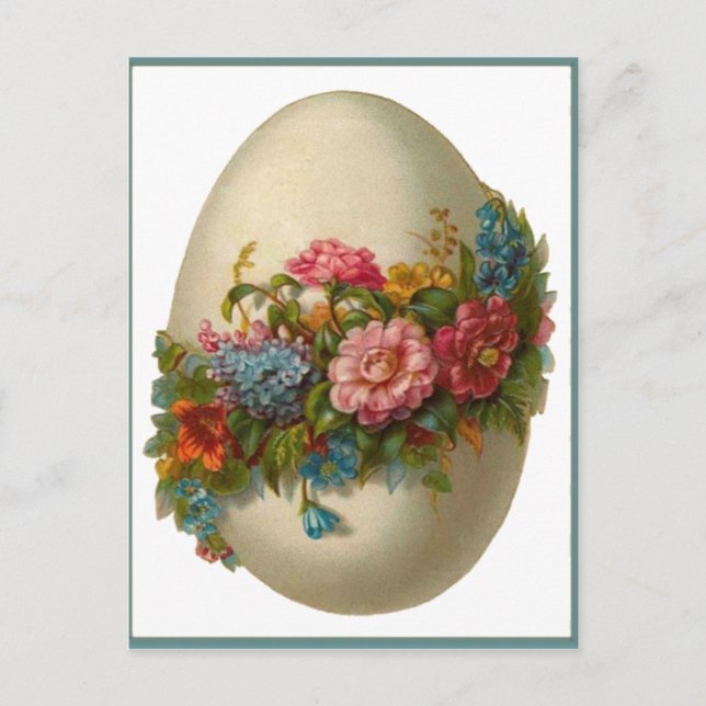 Carte Postale Oeuf vintage de Pâques (Devant)