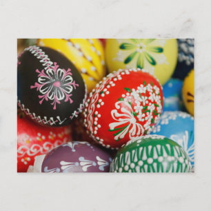 Carte postale Oeufs de Pâques Peints à la main