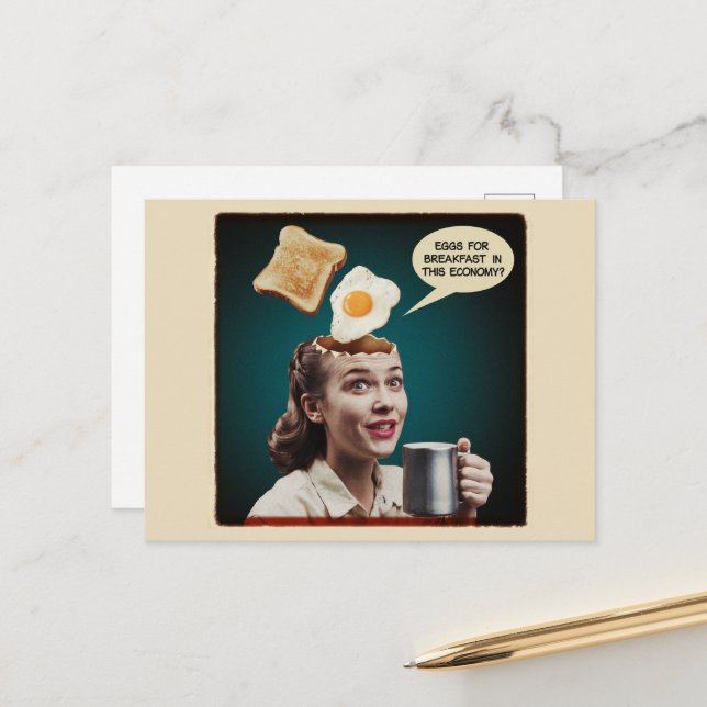 Carte Postale Oeufs Surréels Pour Le Petit Déjeuner, Dans cette  (Devant/Arrière en situation)