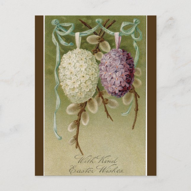 Carte Postale Oeufs vintages de Pâques (Devant)