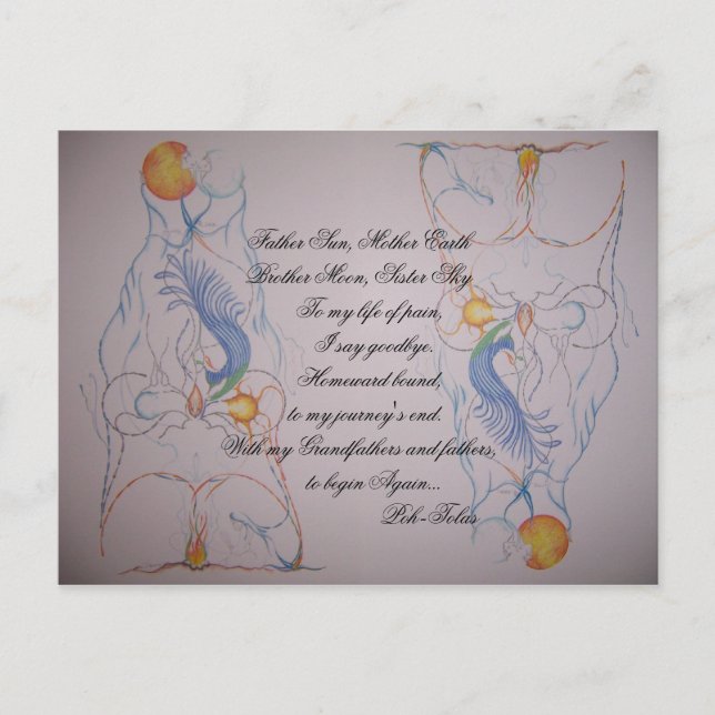 Carte Postale oeuvre 046, Père Soleil, Mère TerreFrère Mo... (Devant)