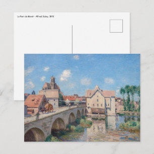 Carte Postale OEuvre d'Alfred Sisley - Le Pont de Moret